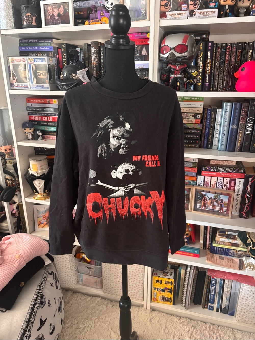 Chucky Graphic Crewneck Sweatshirt - Black